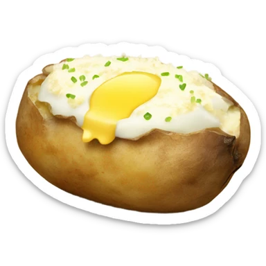 Baked potato with butter and salt sticker