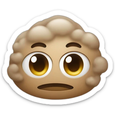 number 379 in cloudy style, brown sticker