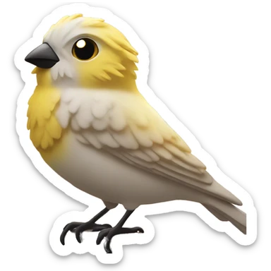 canary in front of sunrise sticker