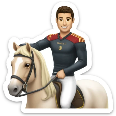Cristiano Ronnaldo sur un cheval sticker