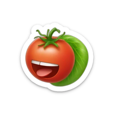 Squeezing tomato  sticker
