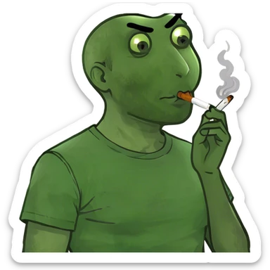 Elon musk smoking a blunt sticker