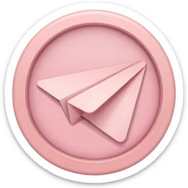 pastel pink telegram icon aesthetic sticker