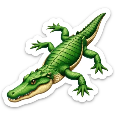 Dead alligator that flipped over on its back sticker