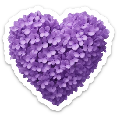 Lilac heart  sticker
