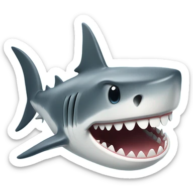 Shark laughing with tears sticker