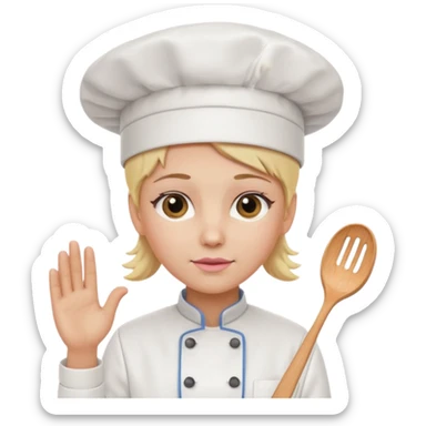 pink blonde chef sticker