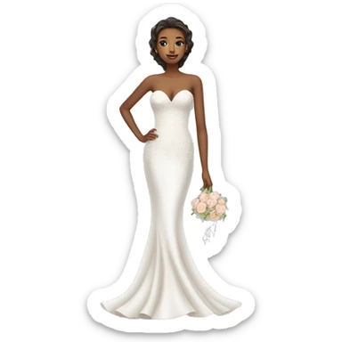 Mermaid style wedding dress  sticker
