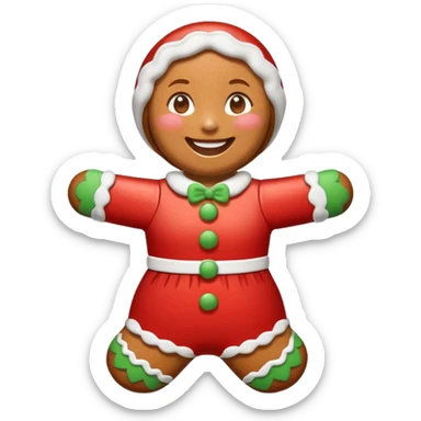 i would like a gingerbread  woman emoji sticker