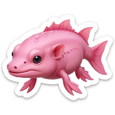 cute mexican pink axolotl sticker