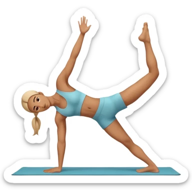 yoga bending back backwards sticker