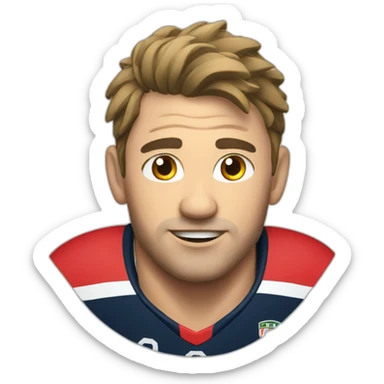 A rugby player sticker