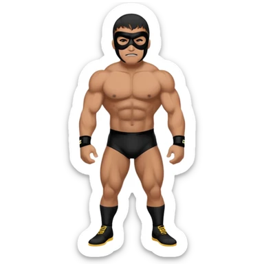 El Primo character, a muscular wrestler with a black mask and wrestling outfit sticker
