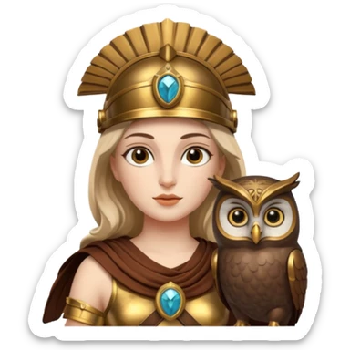 Minerva is the Roman goddess of wisdom, strategic warfare, commerce, and the arts, and is considered one of the most important Roman deities alongside Jupiter and Juno, forming the Capitoline Triad.  sticker