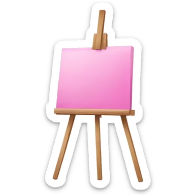 Pink easel  sticker