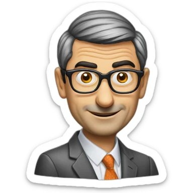 Mister Bean innovation consultant wearing glasses sticker