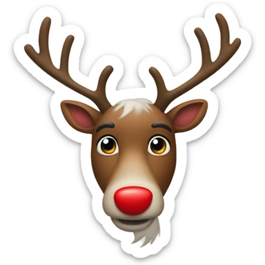 Red Nosed Reindeer sticker