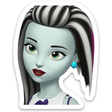 colorful portrait of a girl sticker