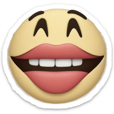 smile face giving a kiss sticker