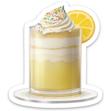 White wine with birthday cake  sticker