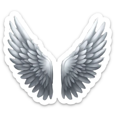 Chrome wings sticker