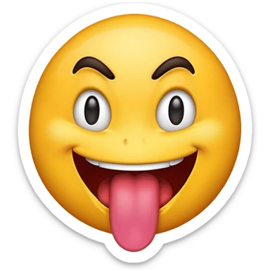 Mad emoji with tongue out  sticker