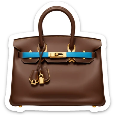 hermes birkin deep chocolate brown color bag gold hardware sticker