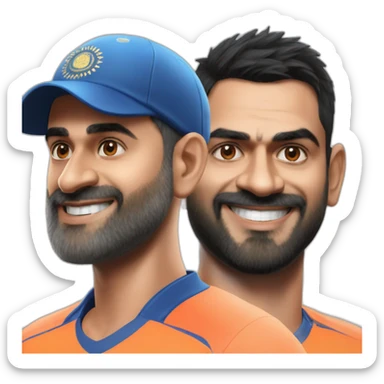 MS Dhoni as Virat Kohli sticker