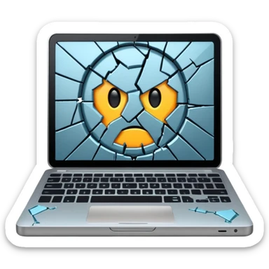 Hit laptop with hammer sticker