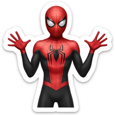 Spiderman simbionte con el texto ha ha sticker