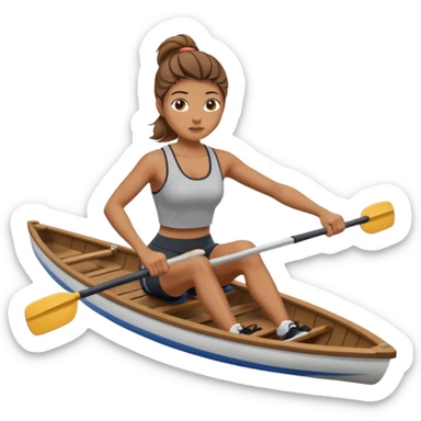 women workout  rowing  sticker