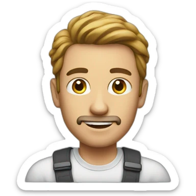 man advertisement sticker