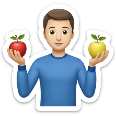 zelensky juggling two apple blue and yellow sticker