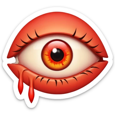 Angry Only single eye no flesh sticker