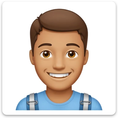 Un hombre con brackets medio morenito  sticker