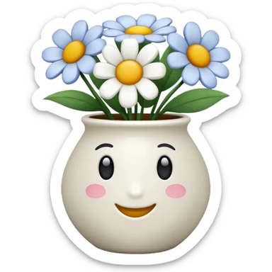 vaso branco sem flores sticker
