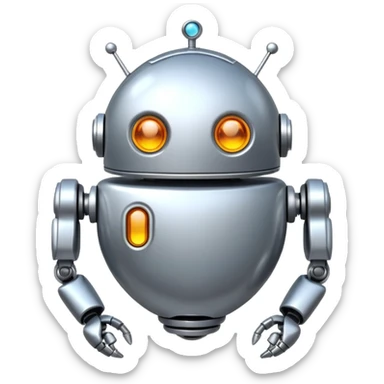 Drop robot sticker