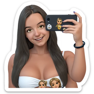 selfie in stylish swimsuit sticker