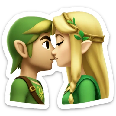 Zelda kissing link sticker