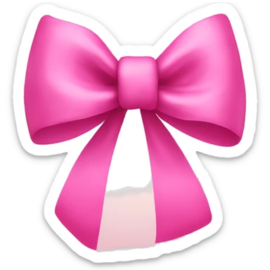 Pink bow sticker