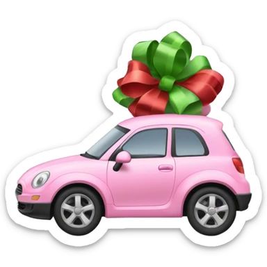 Create me a Christmas light pink car sticker