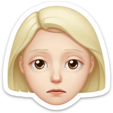 Tired with eyebags sticker