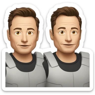 elon musk with a squint sticker