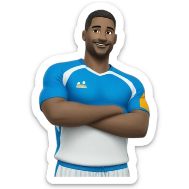 Handballer Trikot blau sticker