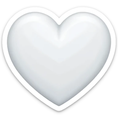 Beyaz kalp sticker