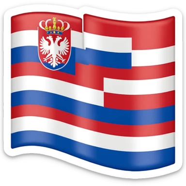 make me a emoji with serbian empire a  flag sticker