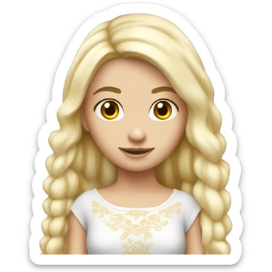  slavic blonde white skinny girl full length  sticker