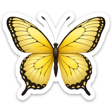 yellow butterfly sticker