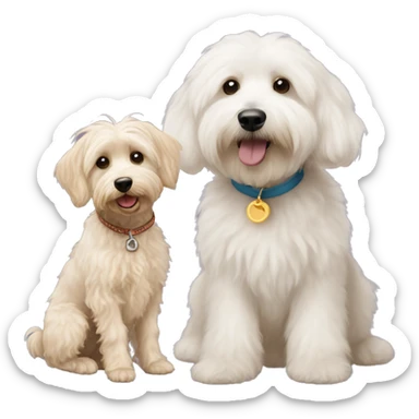 Maltese and goldendoodle  sticker