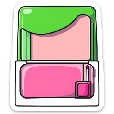 Pink AVON beauty collection with pink lipgloss, pink nail polish, and pink compact sticker